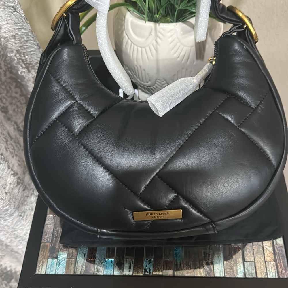 Kurt Geiger Small Kensington Puff Quilted Leather Hobo Bag - Picture 9 of 14